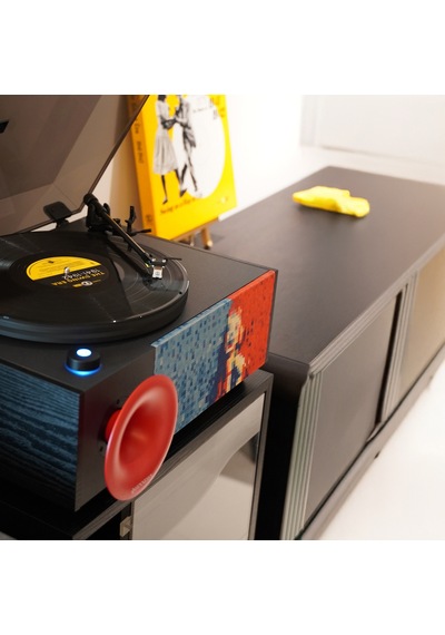 Fennessy İ5s Bluetooth Hoparlörlü 45w Hi-fi Işıklı Retro Pikap Plakçalar Turntable, Marilyn Monroe