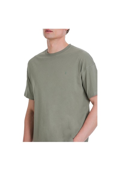 Hatemoğlu Gri Regular Fit 100% Pamuk Bisiklet Yaka Oversize Tişört 1995331 Gri