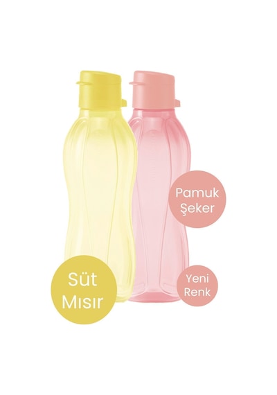 Tupperware Eco Şişe 2li 500 Ml Suluk Süt Mısır Ve Şeker Pembesi