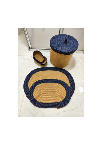 Jüt Hasır 5 Li Banyo Paspas Takımı Bohem Tarzı Paspas:50x80/ 40x60 /çamaşır Sepet 40x35 Hasır Kırçılmavi Hasır Kırçılmavi Jüt Hasır 5 Li Banyo Paspas Takımı Bohem Tarzı Paspas:50x80/ 40x60 /çamaşır Sepet 40x35 Hasır Kırçılmavi Hasır Kırçılmavi