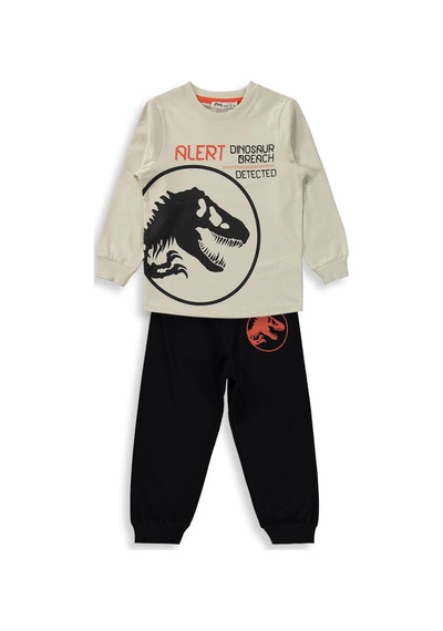 Jurassıc World Jurassic World 2-9 Yaş Pijama Takımı - Ekru Ekru-siyah
