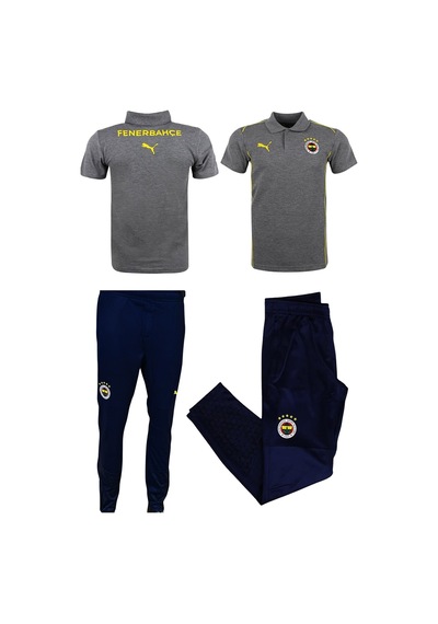 Fenerium Fenerbahçe Lisanslı Gri T-shirt Tk Gri - Lacivert