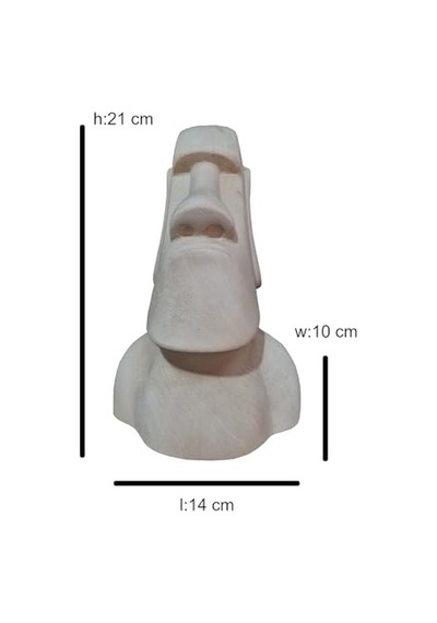 Ahşap Dekoratif Büst Heykeli Moai Totem Diğer