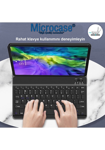 Microcase Apple Uyumlu iPad  Pro 11 2020 Bluetooth Klavyeli Standlı Kılıf Bkk4