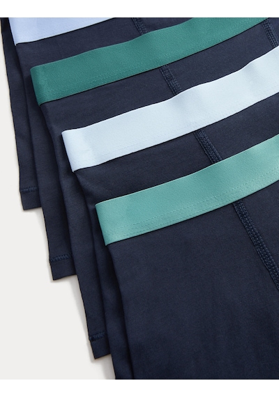 Marks & Spencer 5'li Pamuklu Trunks T71001313v Siyah