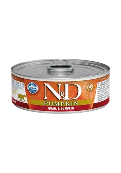 N&D Balkabaklı ve Bıldırcınlı Tahılsız Konserve Yetişkin Kedi Maması 70 G