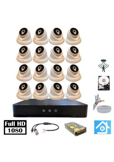 5mp Lens 1080p Dome 16 Kamera 2tb Hdd Güvenlik Kamerası Seti
