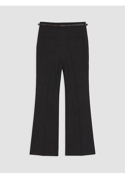 Lcwaıkıkı Classic Siyah Beli Kemerli İspanyol Paça Kadın Pantolon