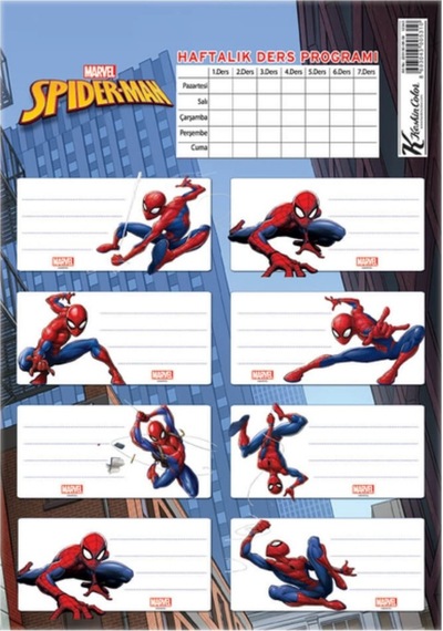 Keskin Color Marvel Örümcek Adam Okul Etiketi