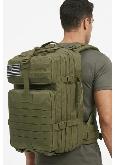 Single Sword 50l Taktik Sırt Çantası Su Geçirmez Askeri Outdoor Kamp Dağcı Çanta Haki