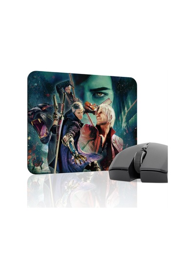 Devil May Cry Kaymaz Dikişli Kauçuk Oyuncu Mousepad V1 - 22x18 Gaming Mouse Pad Fare Altlığı