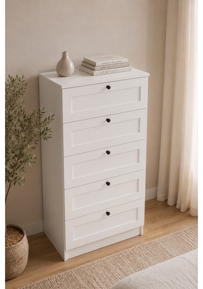 Home Alya 5 Çekmeceli Şifonyer 50x105x42 Cm Beyaz - 912255992 Beyaz Home Alya 5 Çekmeceli Şifonyer 50x105x42 Cm Beyaz - 912255992 Beyaz