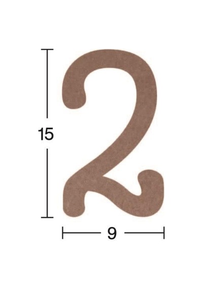 Rakam Ahşap Obje 18Mm - 2