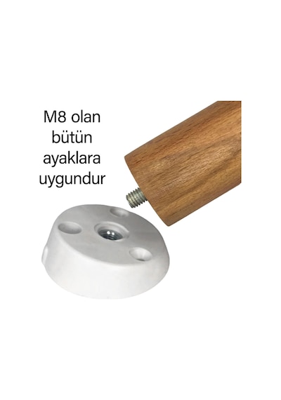 4 Adet Dereceli Ayak Tabanı Beyaz Mobilya Masa Sehpa Ayağı Bağlantı Aparatı Açılı Plastik