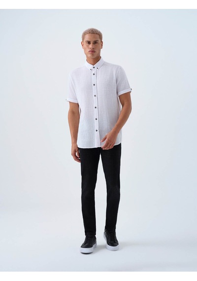 Loft Regular Fit Beyaz Erkek Gömlek Lf2038574 Beyaz