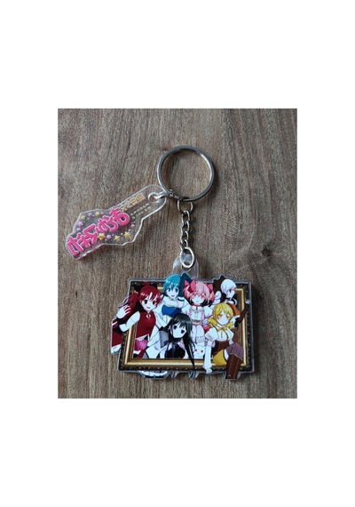 Owl Bag Madoka Magica Karakterleri Desenli Acrylic Anahtarlık Çanta Süsü Çok Renkli