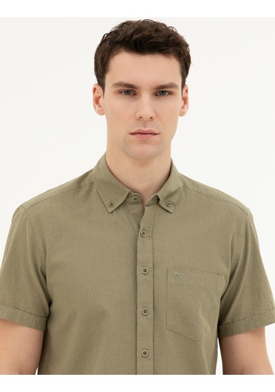 Pierre Cardin Erkek Haki Gömlek Kısa Kollu 50284166-vr027 Haki