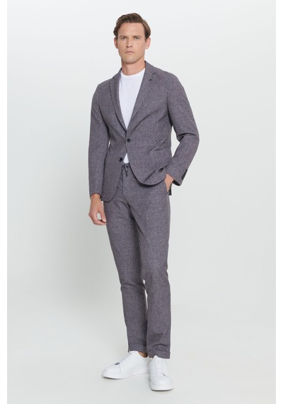 AC&Co / Altınyıldız Classics Erkek Siyah-füme Slim Fit Dar Kesim Mono Yaka Seyahat Çantalı Desenli Takım Elbise Siyah - Füme AC&Co / Altınyıldız Classics Erkek Siyah-füme Slim Fit Dar Kesim Mono Yaka Seyahat Çantalı Desenli Takım Elbise Siyah - Füme