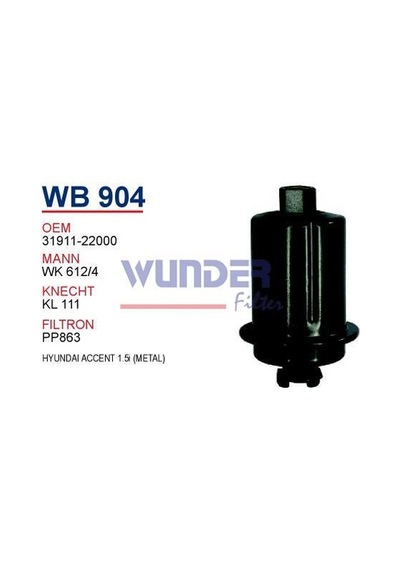WUNDER WB904 Mazot Filtresi Hyundai Santa Fe IV 2,0 - 2,2 CRDI