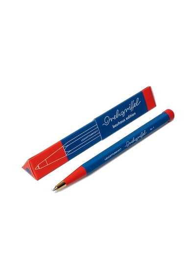 Leuchtturm 1917 X Bauhaus Edition Drehgriffel Blue / Red Ballpoint Pen Tükenmez Kalem 366203 Çok Renkli