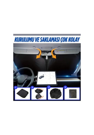 Glanz Araba Ön Cam Katlanabilir Oto Güneşliği 145- 77 CM