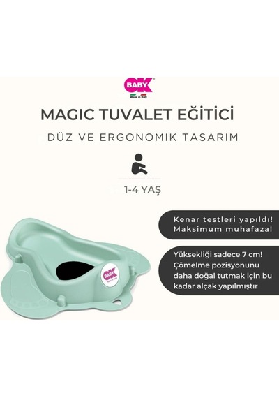 Ok Baby Magic Eğitici Tuvalet Gri