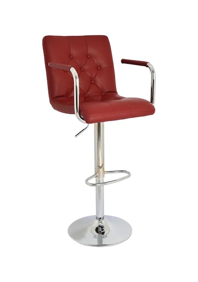 Bürocci Helen Bar Sandalyesi-Bordo-9519Q0102 Çok Renkli