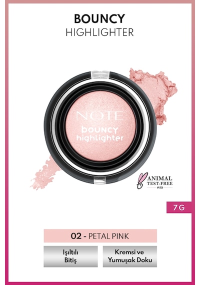 Note Bouncy Highlighter Yumuşak Kremsi Aydınlatıcı - 02 Petal Pink
