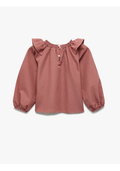 Koton Büzgülü Yaka Pembe Kız Bebek Gömlek 6wmg60006aw Pembe