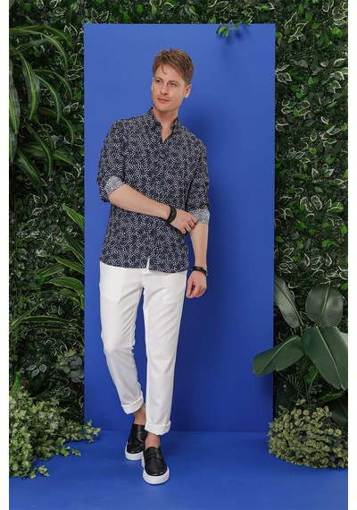 Efor G 1539 Slim Fit Siyah Klasik Gömlek Siyah