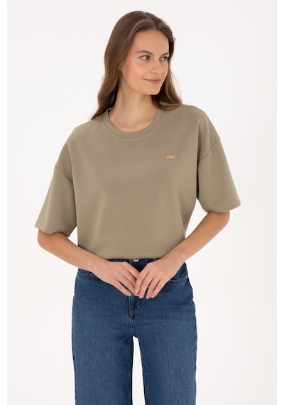 U.s. Polo Assn. Kadın Açık Haki Tişört 50309440-vr183 Acık Hakı