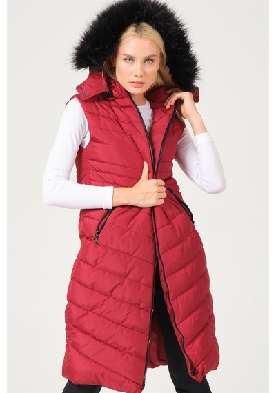 Dewberry Bayan Yelek Z6752 Bordo