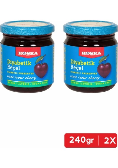 Diyabetik Vişne Reçeli 2 X 240 Gr