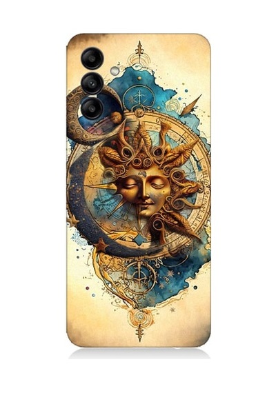Samsung Galaxy A55 Uyumlu Ay Ve Güneş Tarot Desenli Silikon Kılıf