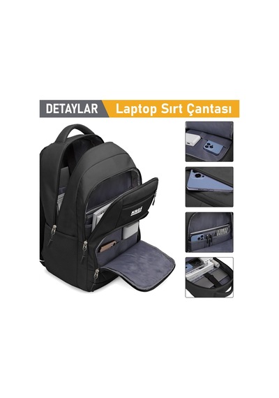 Laptop Sırt Çantası, Multi Cepli İş Seyahat Çantası, Dizüstü Bilgisayar Sırt Çantası, Suya Dayanıklı, Kolej Bilgisayar Çantası, Kadınlar Ve Erkekler İçin Çok Bölmeli Organizer Çanta