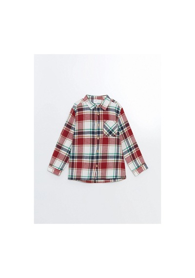 LC Waikiki Lcw Kids Ekoseli Uzun Kollu Ekose Desenli Erkek Çocuk Gömlek Red Checked
