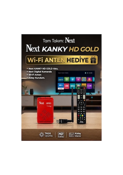 Next Kanky Full Hd Uydu Alıcısı Wi-fi Dahil Çanaklı-çanaksız Kullanım İmkanı İle 2026 Model Android