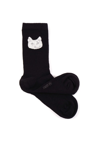 Faik Sönmez Kedi Jakarlı Soket Çorap W26crp015 Uw26crp01510 Siyah