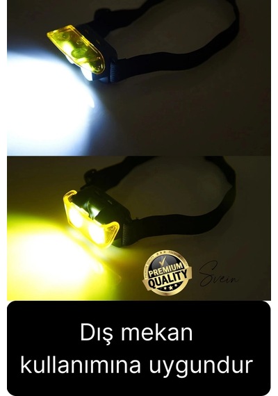 Premium Led Kafa Lambası Cob 80 Lümen Güçlü Aydınlatma Kamp Spor Tamirat Outdoor Ayarlı Fonksiyonel Çok Renkli