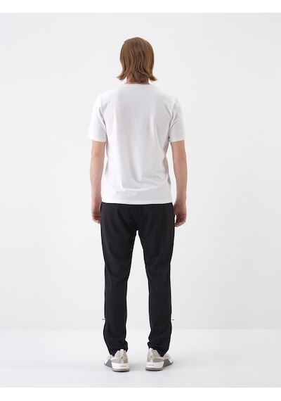 Xint Beyaz Pamuk Dokulu Slim Fit Tişört 502206