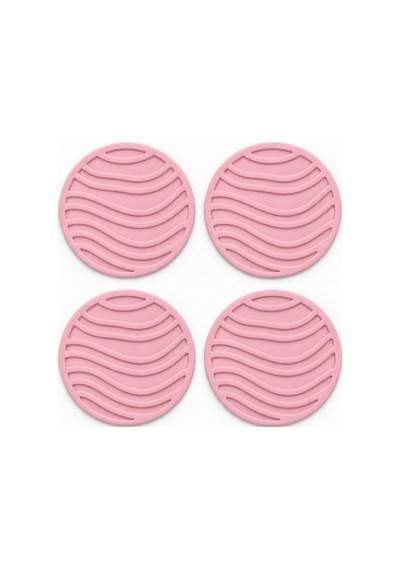 Rıpple Mini Dalga %100 Silikon Bardak Altlığı 8 Cm 4'lü Set Nude Çok  Renkli