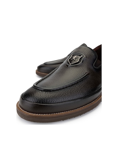 Tamer Tanca Erkek Hakiki Deri Kahverengi Loafer Ayakkabı 374 Tnc-03 Erk Ayk Sk24-25 Kahve Fltr Kahverengi