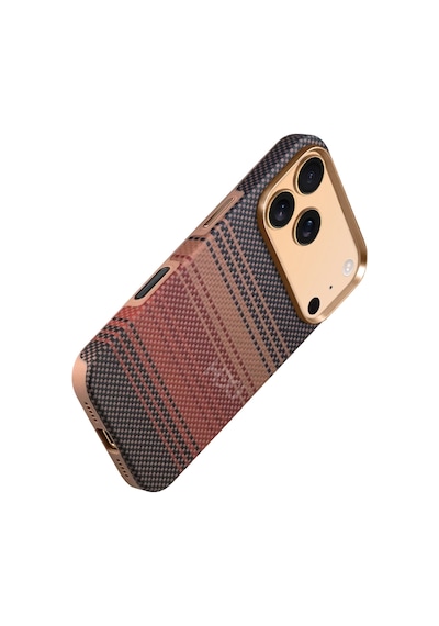 Apple Uyumlu iPhone 17 Pro Max Hbc-377 Kevlar Slim Magsafe Kapak - Gün Batımı