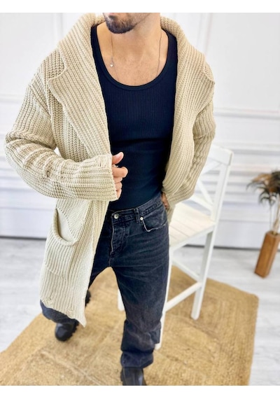 Elku Moda Hırka Kapüşonlu Cepli Naturel Pamuk Lazer Kesim Yırtık Detaylı Örgü Triko Uzun Panço Hırka Krem Elku Moda Hırka Kapüşonlu Cepli Naturel Pamuk Lazer Kesim Yırtık Detaylı Örgü Triko Uzun Panço Hırka Krem
