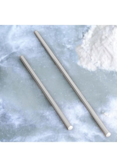 Badem10 Alüminyum Metal Oklava 2'li Set 99-74 Cm Börek Hamur Yufka Açma Silindir Yuvarlak Uzun Kısa Mutfak
