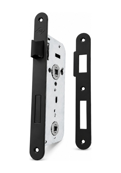 Lama Kare Rozetli Kapı Kolu 6'lı Kapı Kolu Ve 40mm Sessiz Kilit Set 2+1 Daire Için Geçerli Siyah