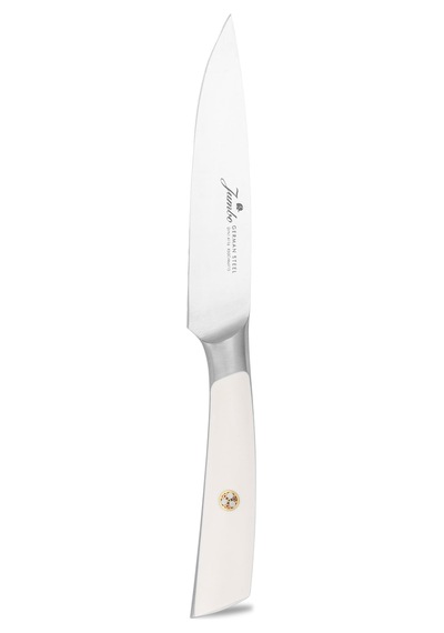 Jumbo Katana Standlı 6 Parça Beyaz Bıçak Seti Şeffaf