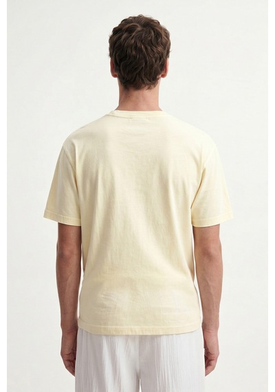 Antioch Pamuklu Erkek T-shirt Sarı
