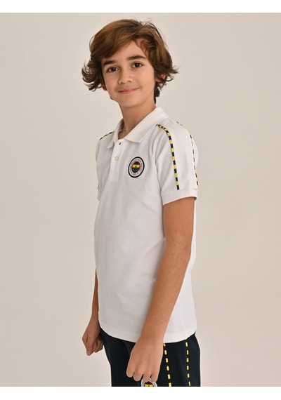 Fenerbahçe Beyaz Tribün Basic Çocuk Polo Tshirt