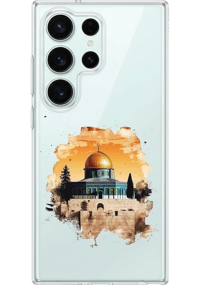 Samsung Galaxy S26 Ultra Uyumlu Mescid-i Aksa Tasarımlı Baskılı Silikon Kılıf Renkli